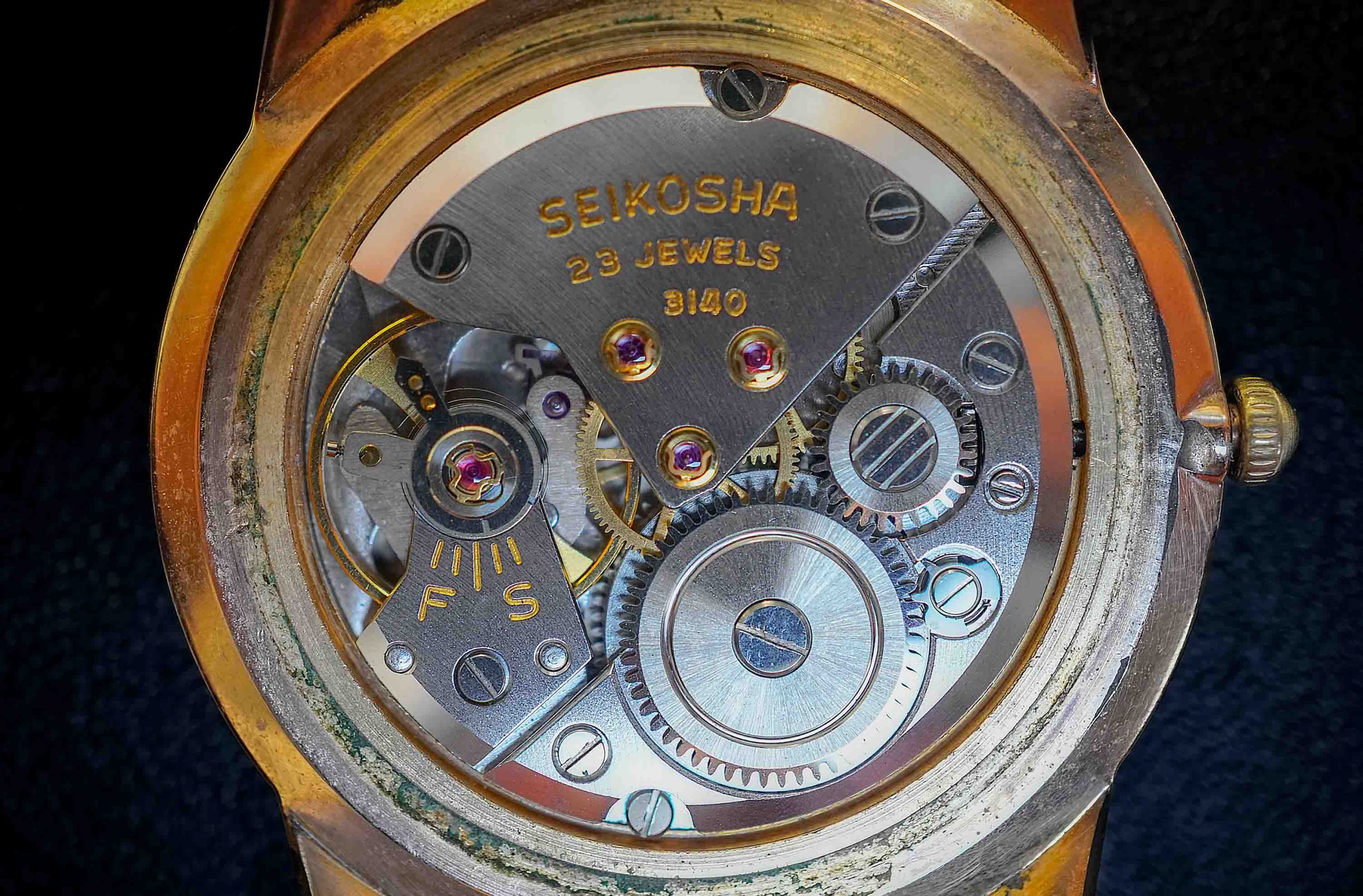 3mm thick caliber 3140 used in the non chronometer Seiko Liners