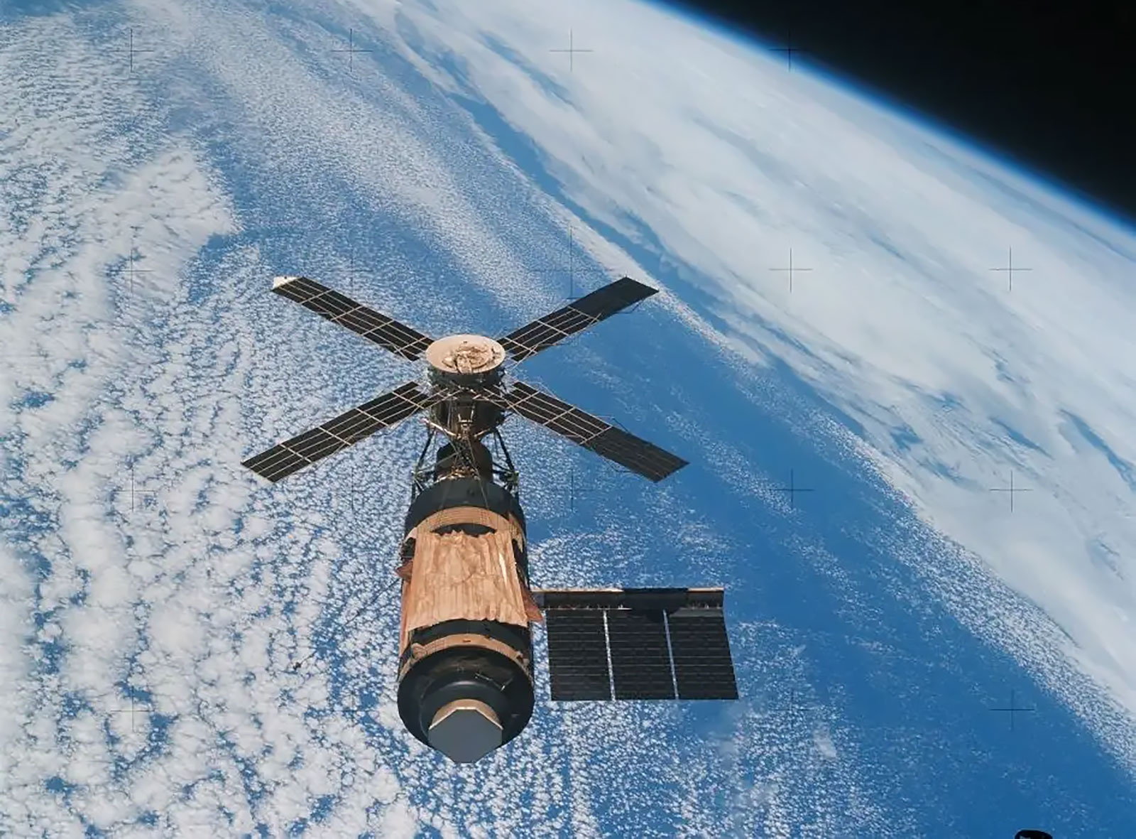 Skylab orbiting above the Earth