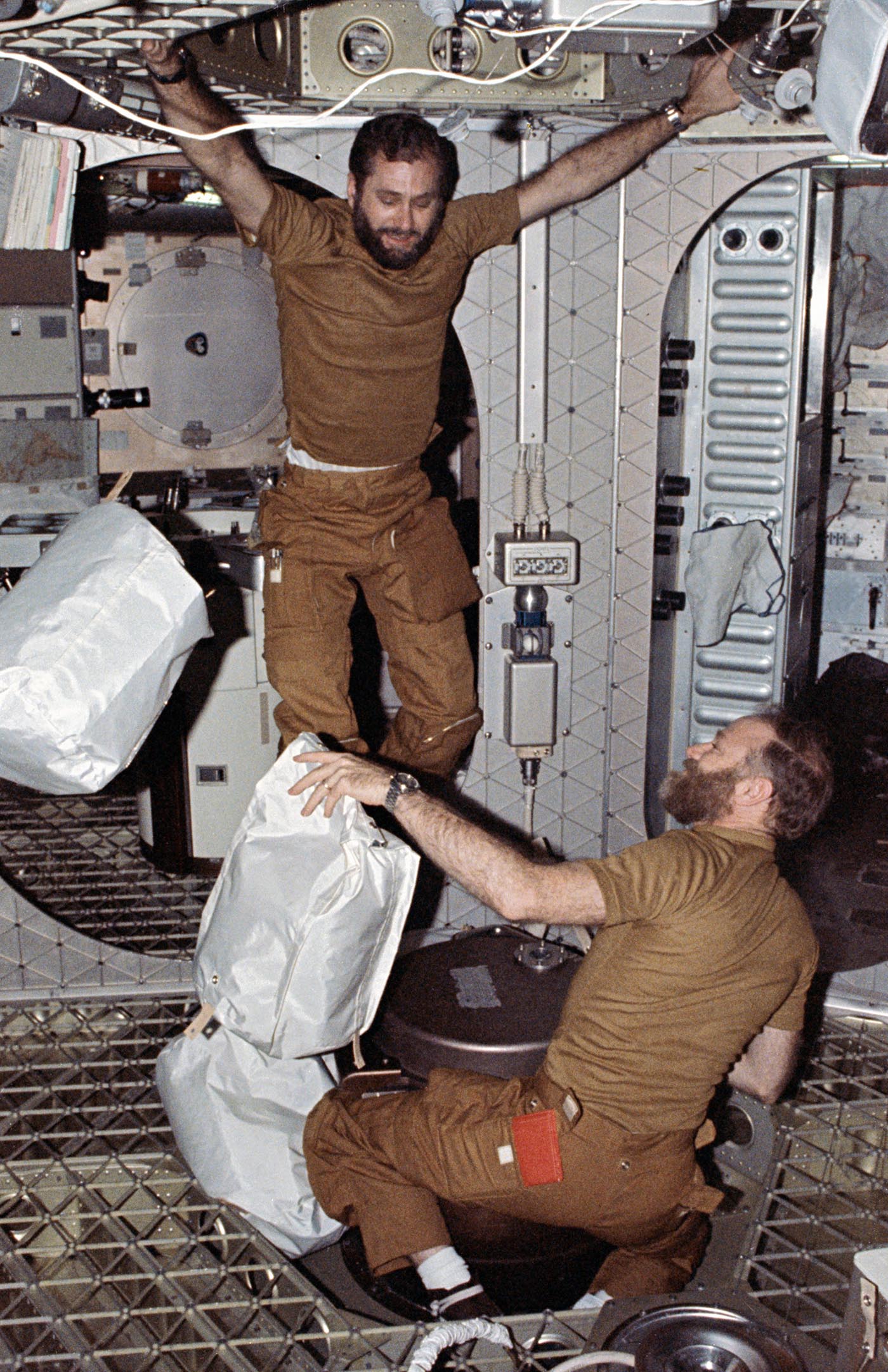Astronauts aboard Skylab